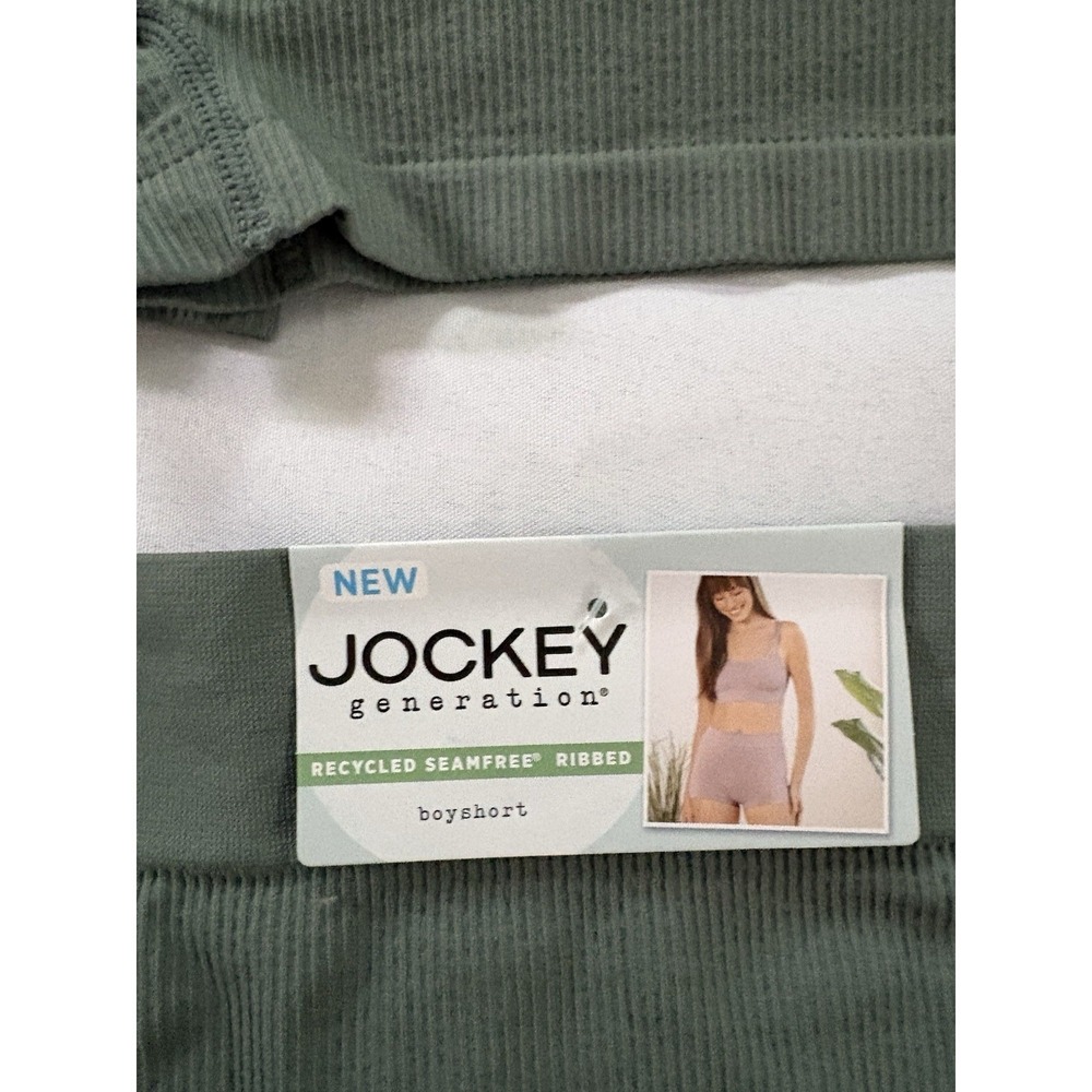 NEW JOCKEY Ribbed Boyshort Jockey Underwear Seamfree Panty 2 Pair Women's Small - Picture 2 of 5